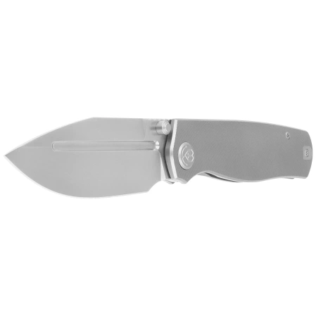 Kubey KB Albatross Knife Gray Titanium, Silver Bead Blasting M390 by Ray Laconico (KB471A)