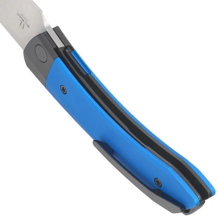 Kizer Mini MoMo Knife Black-Blue Aluminum, Satin 154CM by Vladimir Legachev (V3663C1)