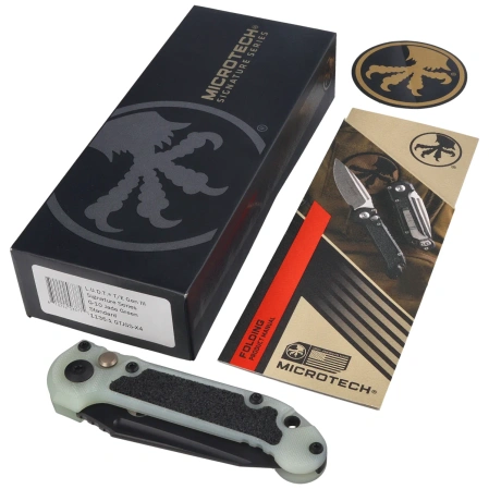 Nóż automatyczny Microtech LUDT Gen III T/E Signature Jade Green G10, Black M390MK by Tony Marfione (1136-1GTJGS-X4)