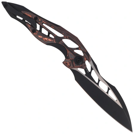 Nóż składany WeKnife Arrakis LE Black Titanium / Copper Foil Carbon Fiber, Black Stonewashed / Satin Vanax by Elijah Isham (906CF-E)