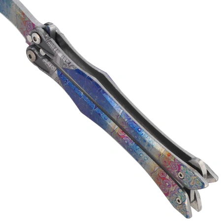 Nóż motylek Martinez Albainox Balisong 3D Rainbow Steel, 3D Rainbow 3Cr13Mov (02257)