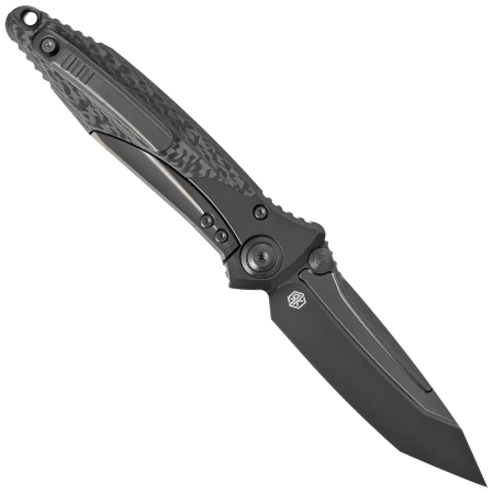 Nóż składany Microtech Socom Bravo T/E Black DLC Titanium / Carbon Fibre, Black DLC HW, Black DLC M390 by Tony Marfione (261-1DLCTCFTIS)