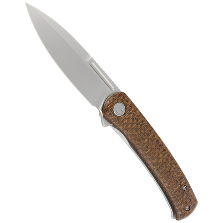 Nóż składany Civivi Cetos Brown Micarta / Steel, Silver Bead Blasted 14C28N (C21025B-1)