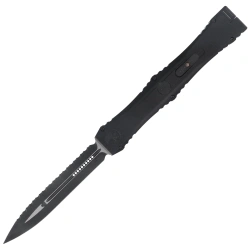 Microtech Nemesis IV D/E Marfione Select OTF Knife Black Aluminum, Black DLC F/S M390MK by Tony Marfione (1152-3DLCTMS1)