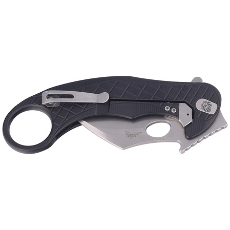 Nóż składany LionSteel L.E.One Karambit Black Aluminium, Stonewashed MagnaCut by Emerson Design (LE1 A BS)