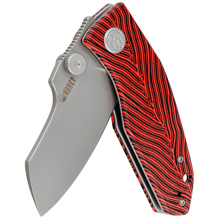 Nóż składany Kubey Knife Monsterdog Black/Red G10, Bead Blasted N690 by Dmitry Osarenko (KU337F)