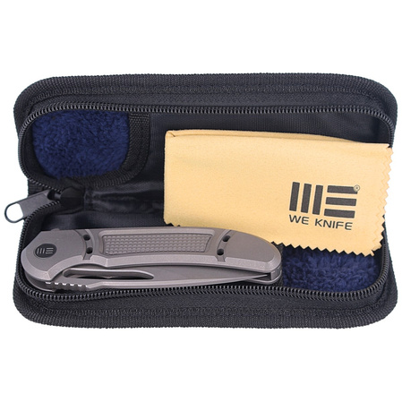 Nóż składany WE Knife Minax Gray Titanium, Gray Stonewashed CPM 20CV by Ferrum Forge (2007B)