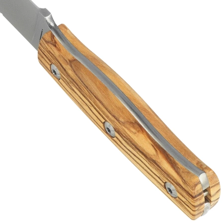 Nóż Maserin 915 Path Olive Wood, Stonewashed M390 by Igor Bortolussi (915/OL)