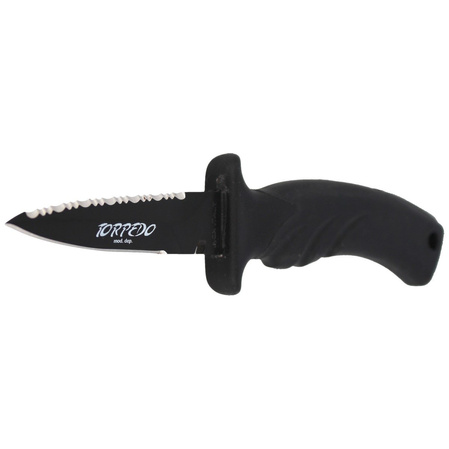 Nóż nurkowy MAC Torpedo 9 BE Black PP-TPE, Black Idroglider W 1.4060