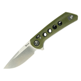 Nóż składany Reate PL-XT Green Micarta, Stonewashed Nitro-V (PL-XT DP.GRM.STW)