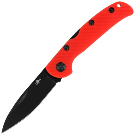 Nóż składany Third Decor Habitat N76 Navaja Red Nylon Fibre, Black 420 (TH-N76R)
