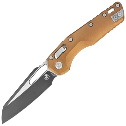 Nóż składany Microtech MSI S/E Tan Slab Side Aluminium, Black Cerakote M390MK by Tony Marfione (210-1TA)