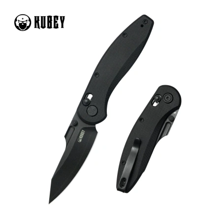 Nóż składany Kubey Minor Black G10, Blackwashed San Mai M2 by Maksim Epifantsev (KU422D)