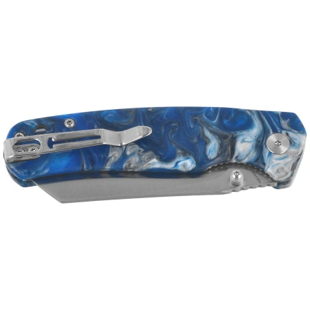 Nóż składany Bestechman Cicada's Wing-TL Blue Resin, Satin 10Cr15CoMoV (BMK24-R-2)