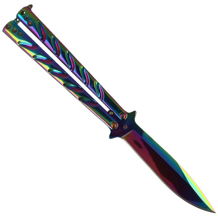 Balisong Knife Martinez Albainox Rainbow Finish (02103)