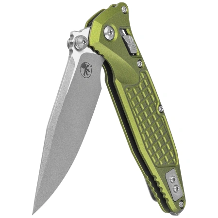 Microtech Socom Ram-Lok S/P-M Knife OD Green Frag Aluminum, Stonewashed M390MK by Tony Marfione (160RL-10FROD)
