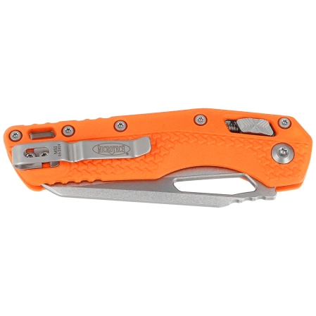 Microtech MSI S/E Knife Orange Tri-Grip Polymer, Stonewashed M390MK by Tony Marfione (210T-10PMOR)