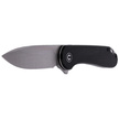 CIVIVI Knife Elementum Flipper Black Ebony Wood, Satin Finish (C907D)