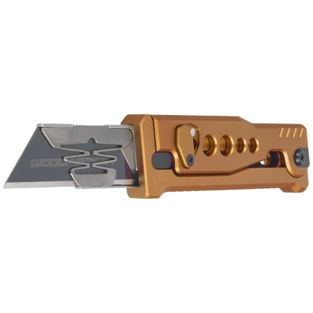 Reate EXO-U V2 Utility Knife Gold Speedhole Aluminum, Stainles Steel