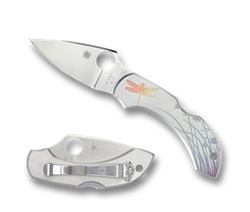 Nóż składany Spyderco Dragonfly Tattoo Stainless, Satin Plain VG-10  by Sal Glesser (C28PT)