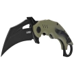 Kubey Wrath Knife Green G10, Blackwashed 14C28N by MUZI Design (KU261F)