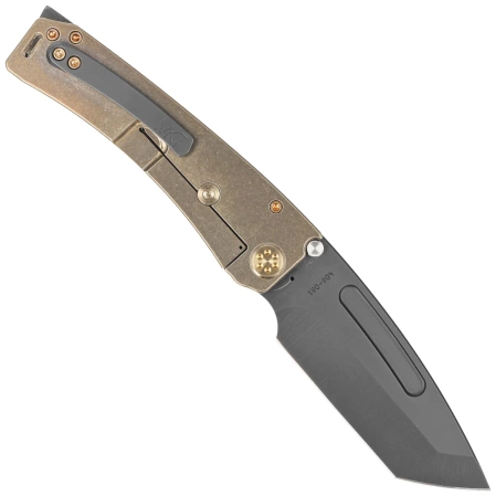 Nóż składany Medford Marauder-H T/E Bronze Titanium, Bronze HW/Clip, Black DLC S45VN by Greg Medford (MK045SPD-36A1-T1CP-BP)