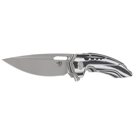 Nóż składany Bestech Ornetta Carbon Fiber / White G10, Stonewash / Satin N690 by Kombou (BL02C)