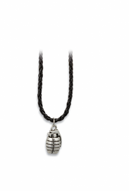 Tole 10 Imperial Chrome Grenade Pendant, Black Leatherette (09915)