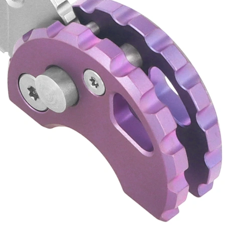 Nóż składany Bestechman Turtle Purple Titanium, Bead Blasted 14C28N (BM20B)