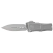 Microtech Combat Troodon Gen III D/E OTF Knife Natural Clear Aluminum, Apocalyptic M390MK by Tony Marfione (1142-10APNC)