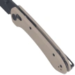 Kubey Bonza Knife Tan G10, Blackwashed 14C28N by Happy As Larry (KU446F)
