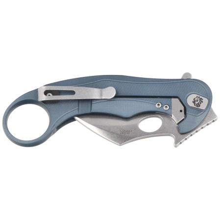 LionSteel L.E.One Mid Karambit Knife Ice Blue Aluminium, Stonewashed M390 by Emerson Design (LE2 A IS)