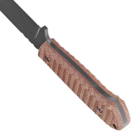 Nóż Za-Pas Expendable Brown Toxic Micarta, Black Cerakote NMV (EXT-CE-M-BR)