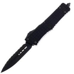 Microtech Combat Troodon Delta D/E Signature Frag Shadow Black Aluminium, DLC F/S M390 by Tony Marfione (142-3CT-DSH)