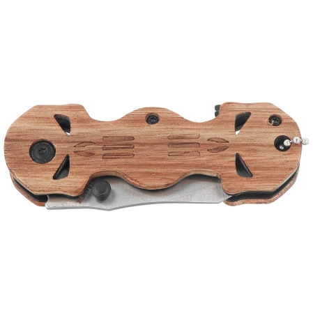 Martinez Albainox Skull Wood Folding Knife, Satin 3Cr13MoV (18549)