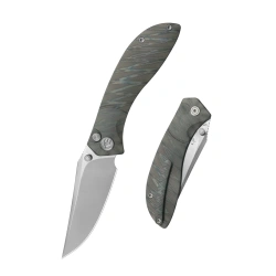 Nóż składany KB Kubey Stingray Flamed Titanium, Bead Blasted M390 by Bastards Knives (KB264B)