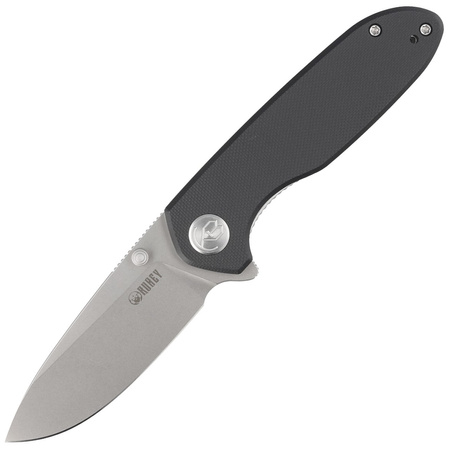 Nóż składany Kubey Belus Black G10, Beadblasted AUS-10 (KU342A)