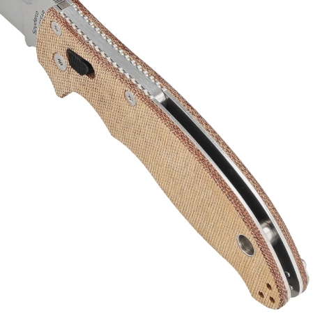 Nóż składany Spyderco Manix 2 Brown Canvas Micarta, Satin CPM Cru-Wear by Eric Glesser (C101MPCW2)