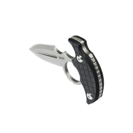 Kubey Cavy Pushdagger Black G10, Stonewashed 14C28N by MUZI Design (KU403A)
