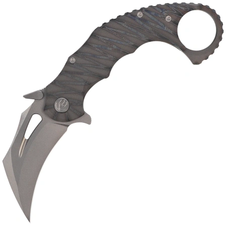 Nóż składany KB Kubey Wrath Karambit Flamed Titanium, Bead Basted M390 by MUZI Design (KB271B)