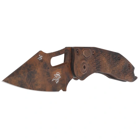 Microtech Stitch-A Signature S/E Automatic Knife Plague Outbreak Aluminium, Plague Outbreak M390 by Borka Blades and Tony Marfione (169-1PLOBS)