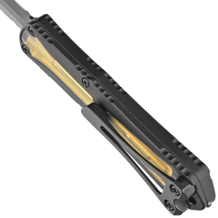 Heretic Knife Manticore S DE Black Aluminum / Ultem, Black DLC Full Serrated MagnaCut by Tony Marfione Jr.