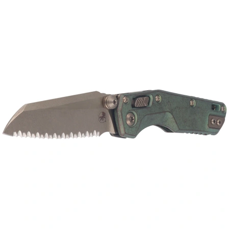 Microtech MSI Ram-Lok Mini S/E Marfione Select Knife Slab Side Antique Green Titanium, Bronze HW, Bronze F/S M390MK by Tony Marfione (210M-15MS2)