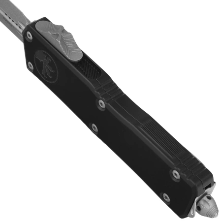 Microtech Scarab II Gen III Executive D/E-S OTF Knife Black Aluminum, Stonewashed M390MK by Tony Marfione (1181-10)
