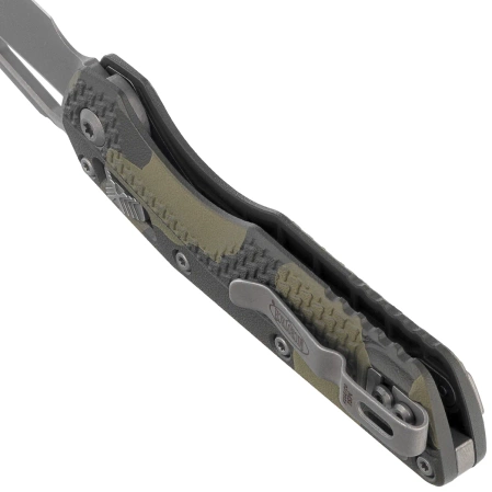 Nóż składany Microtech MSI S/E Olive Camo Tri-Grip Polymer, Apocalyptic M390MK by Tony Marfione (210T-10APPMOC)
