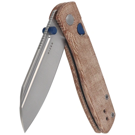 Nóż składany Kizer Renissance Brown Norplex UltreX Micarta, Satin N690 by Caleb Waldman (V3698A2)