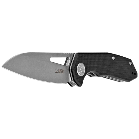 Kubey Knife Vagrant Black G10, Sand Blasted 14C28N by Maksim Tkachuk (KU291N)