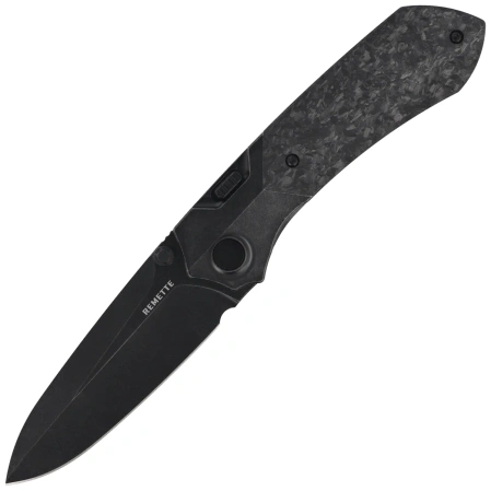 Remette RTPT-ELD Meteor Knife Black Titanium / Carbon Fiber, Titanium Plating M390 (RTPT-ELD)