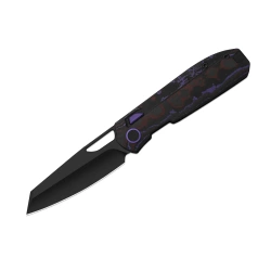 Nóż składany Kizer Mash Purple Haze Fat Carbon, Black DLC Ultra M390 by Divo Knives (Ki3699BSA21)