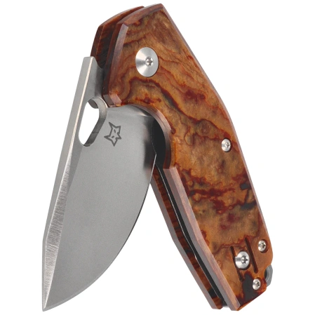 Nóż składany Fox Suru Brown Cellulose Acetate, Satin M398 by Jesper Voxnæs (FX-526LI RB3)